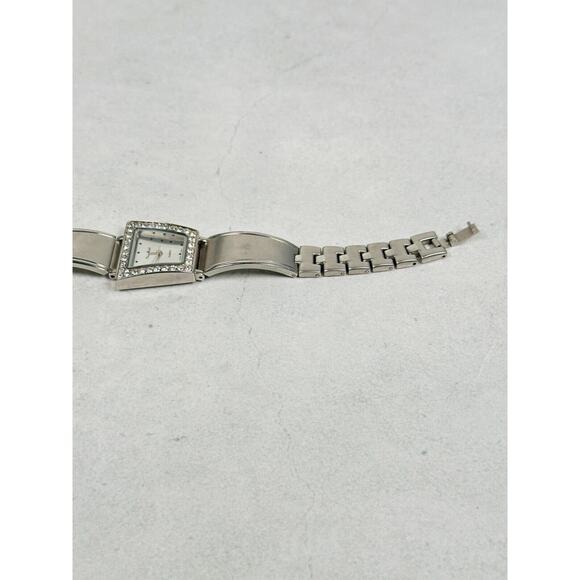 Pieue Nicol Watch Womens 26mm Rhinestone Bezel Silver Tone Unique New Battery - Picture 5 of 11